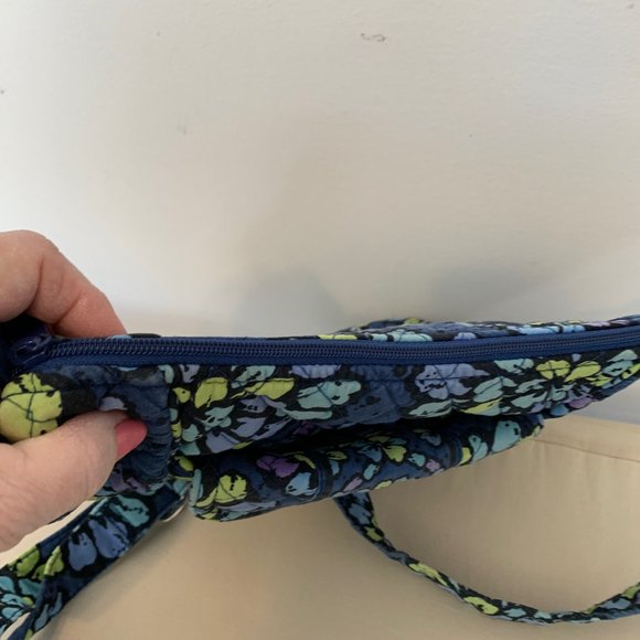 👜 VERA BRADLEY BLUE FLORAL SHOULDER CROSS BODY BAG - Picture 9 of 10